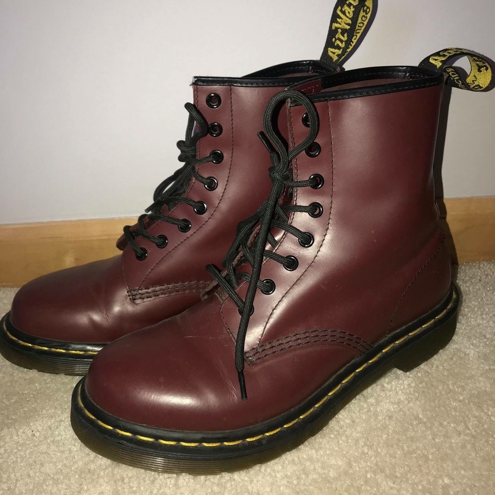 Maroon Doc Martens